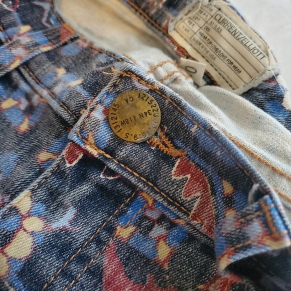 Current/Elliot Ankle Skinny Aztec Print Jeans Size 28-0 - Picture 8 of 10